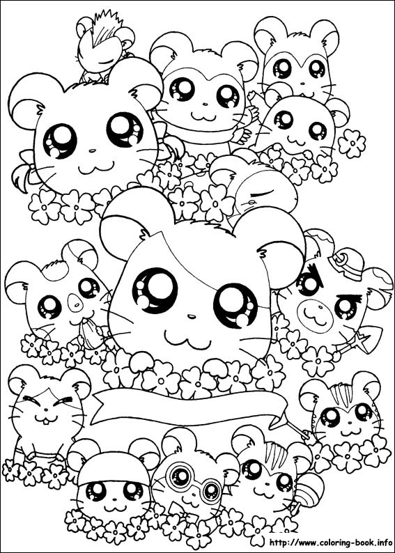 Hamtaro coloring picture