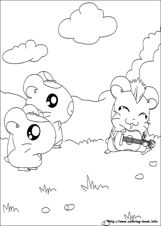 Hamtaro coloring picture