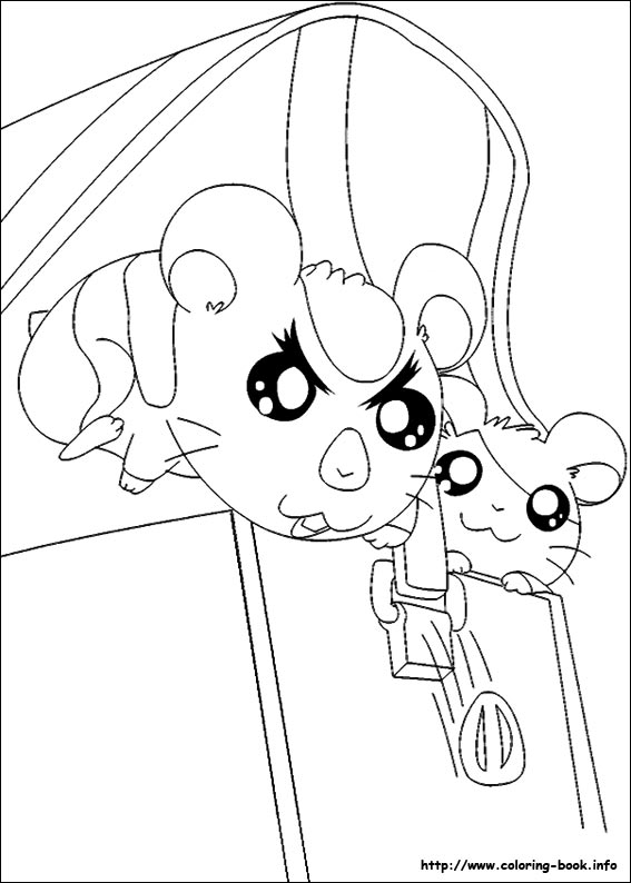 Hamtaro coloring picture