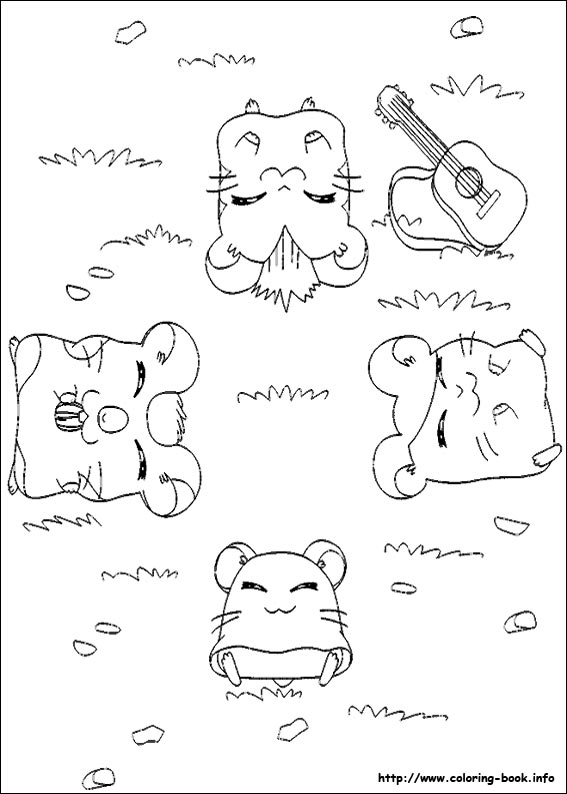 Hamtaro coloring picture