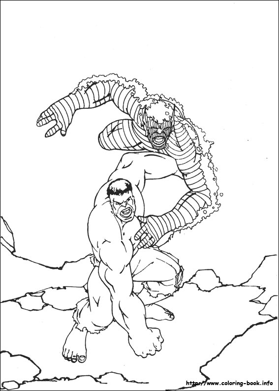 Hulk coloring picture