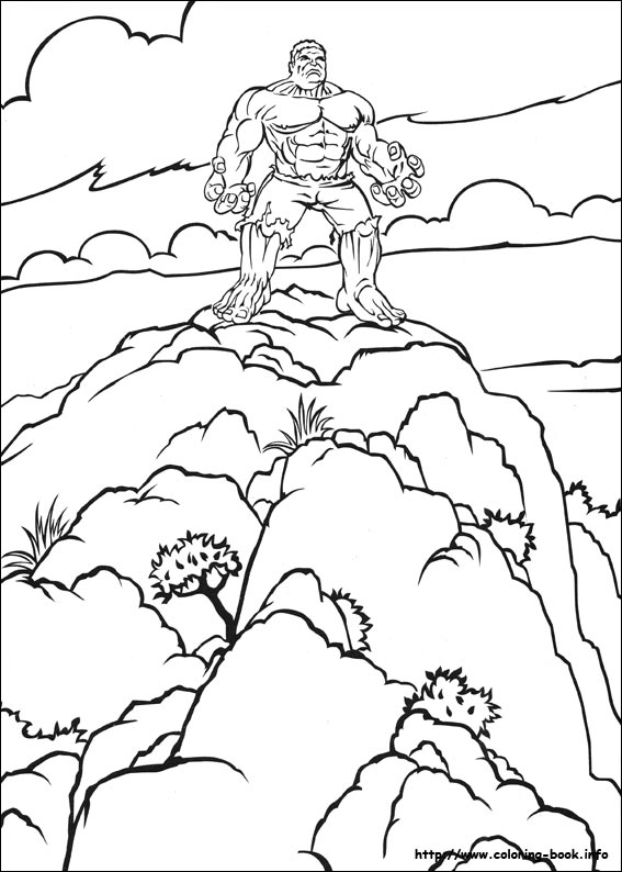 Hulk coloring picture