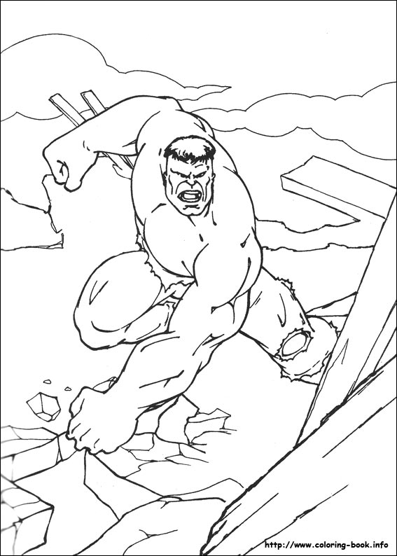 Hulk coloring picture