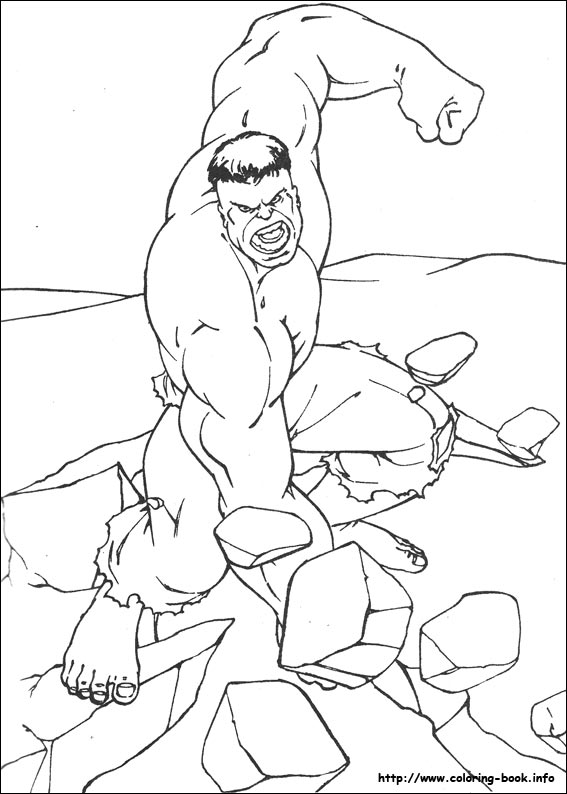 Hulk coloring picture