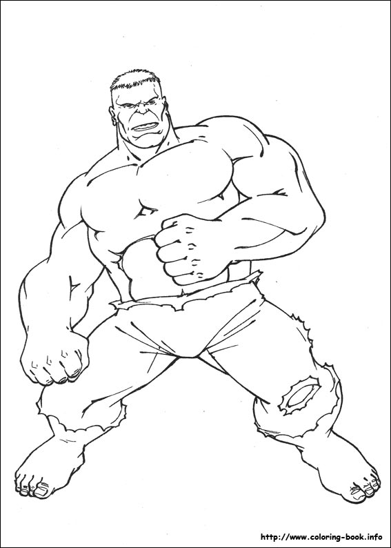 Hulk coloring picture