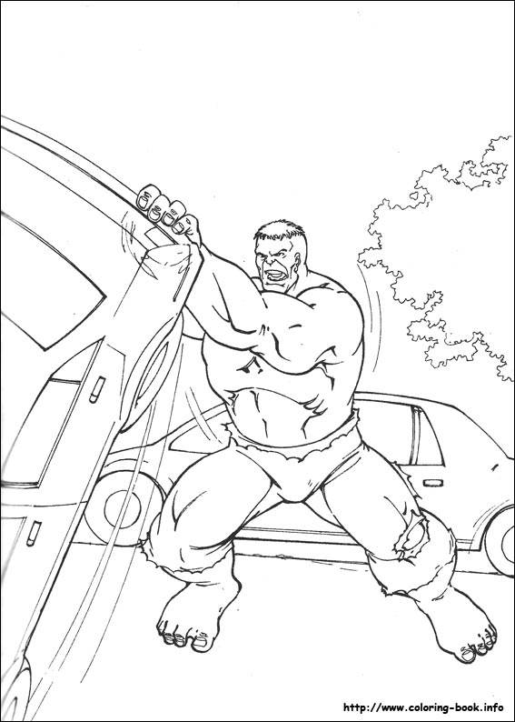 Hulk coloring picture