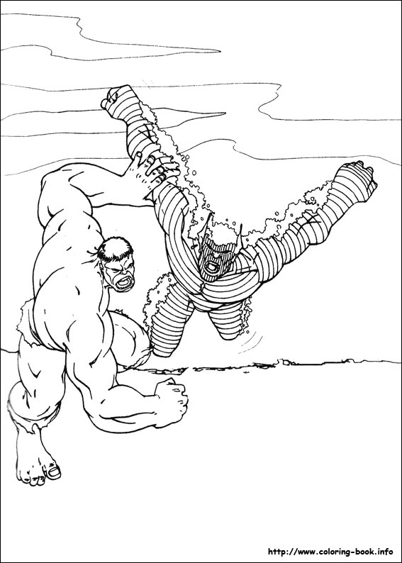 Hulk coloring picture