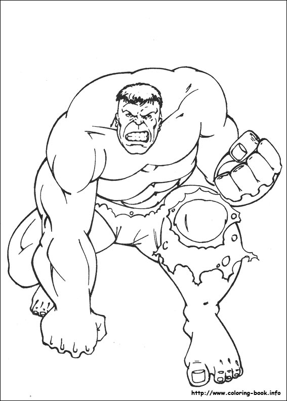 Hulk coloring picture