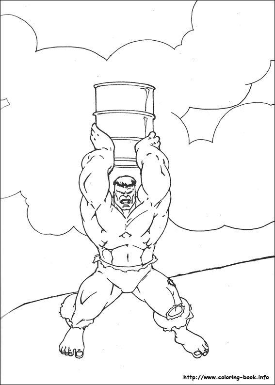 Hulk coloring picture