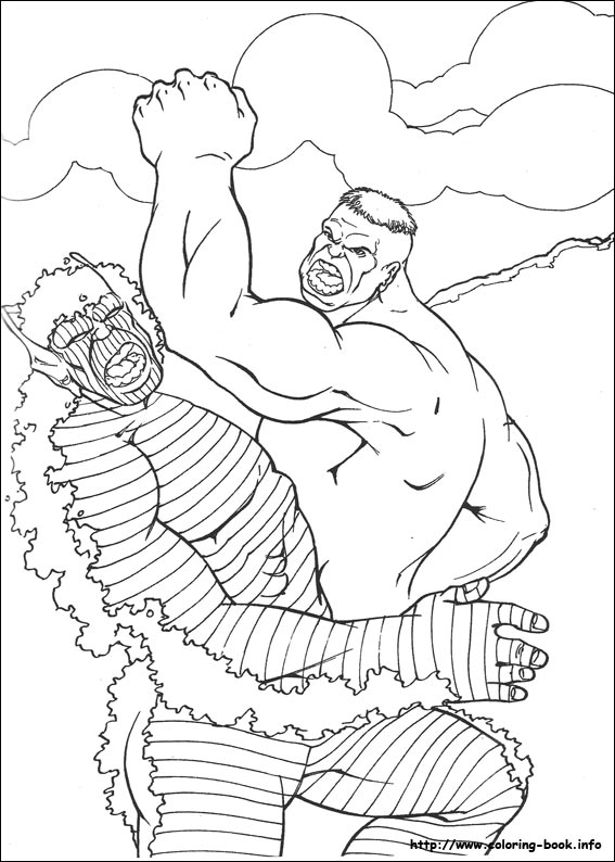 Hulk coloring picture