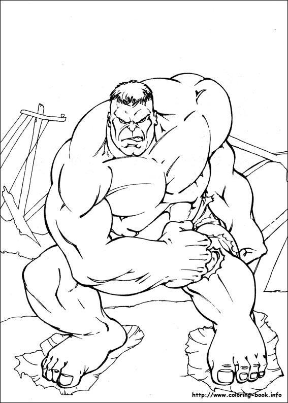 Hulk coloring picture