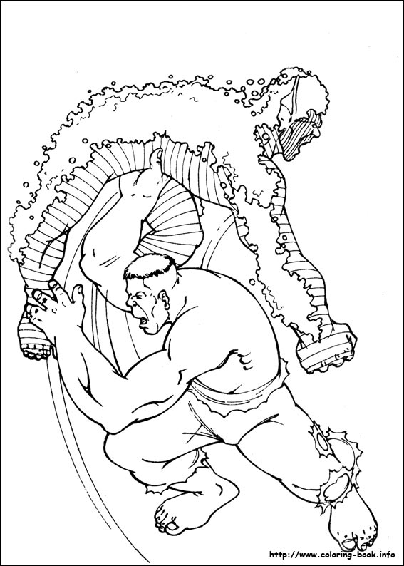 Hulk coloring picture