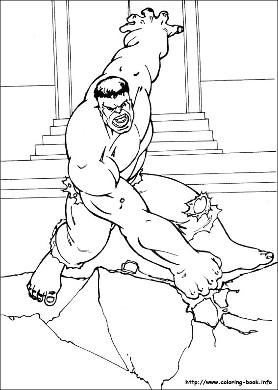 Hulk coloring picture