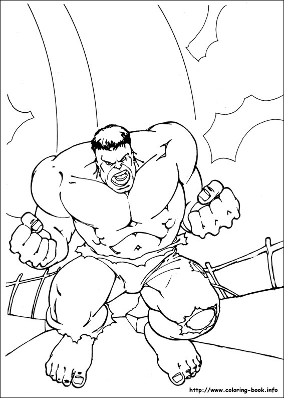 Hulk coloring picture