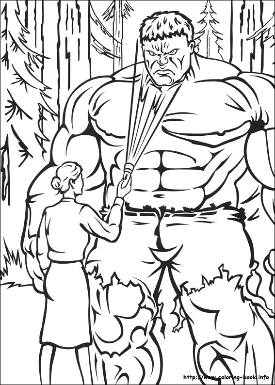 Hulk coloring picture