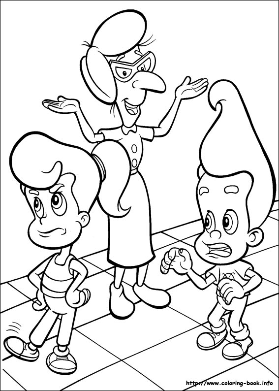 Jimmy Neutron coloring picture