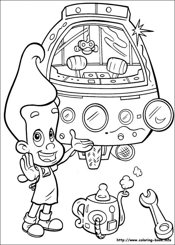 Jimmy Neutron coloring picture