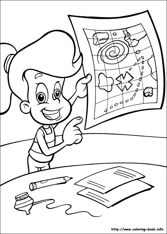 Jimmy Neutron coloring picture