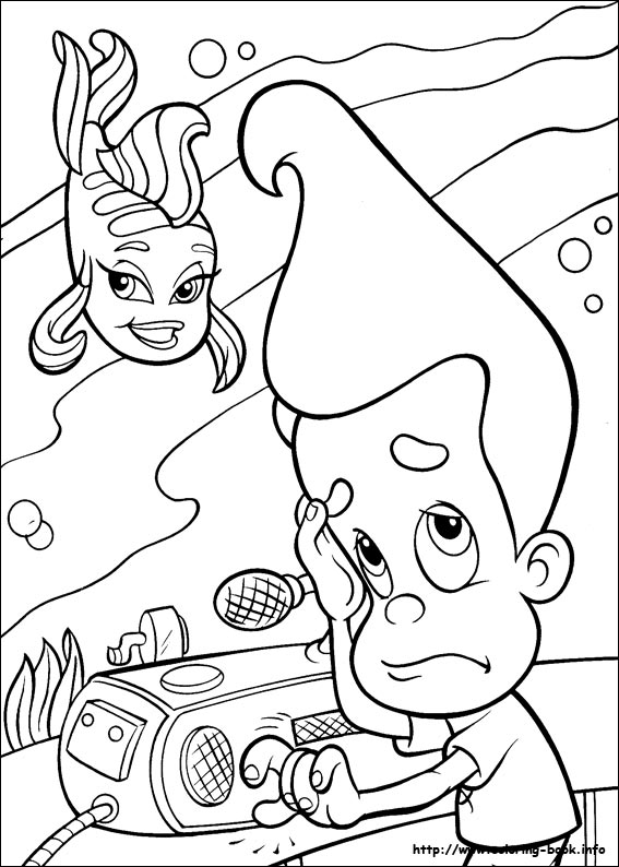 Jimmy Neutron coloring picture