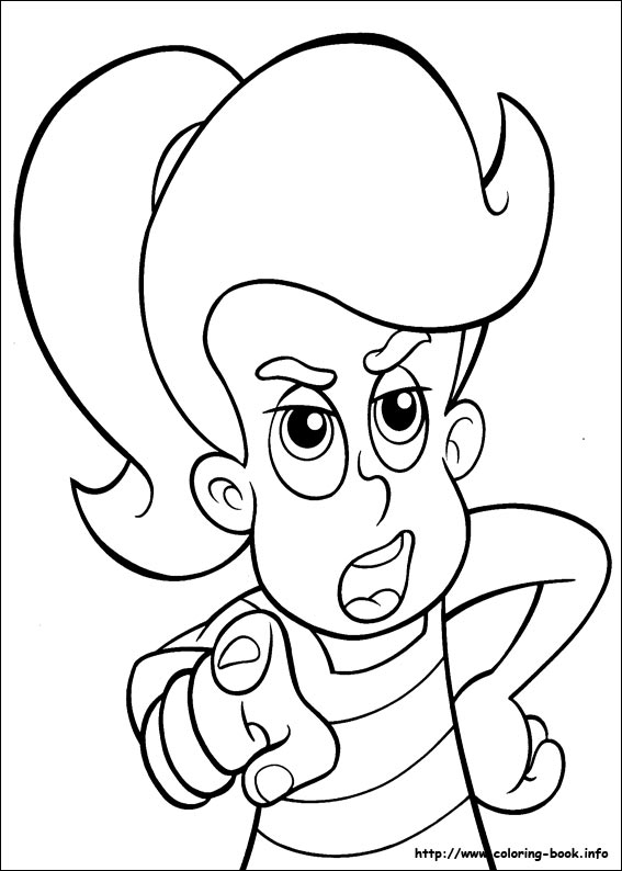 Jimmy Neutron coloring picture