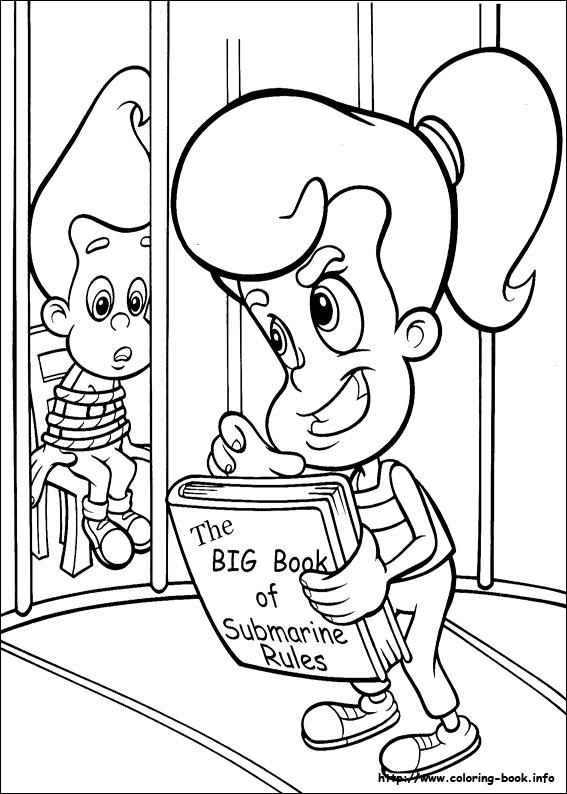 Jimmy Neutron coloring picture