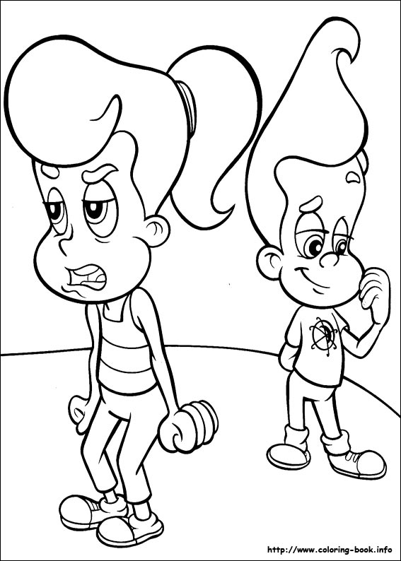 Jimmy Neutron coloring picture