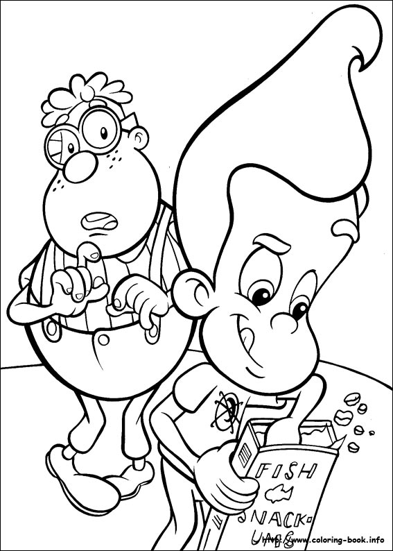 Jimmy Neutron coloring picture