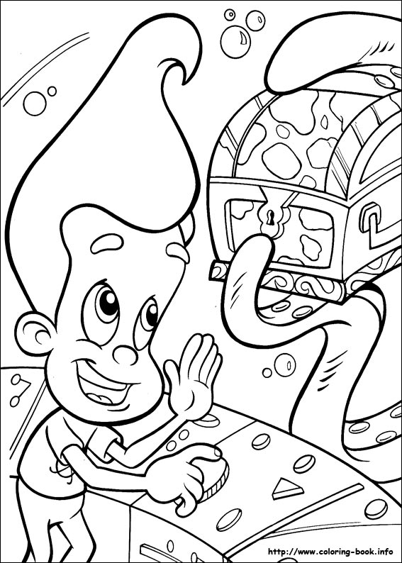 Jimmy Neutron coloring picture