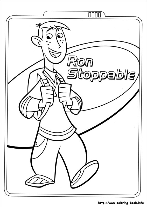 Kim Possible coloring picture