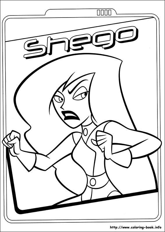 Kim Possible coloring picture