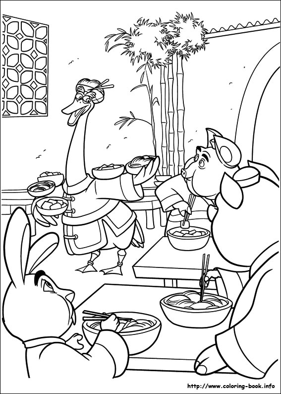 Kung Fu Panda 2 coloring picture