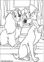 Lady and the Tramp coloring pages