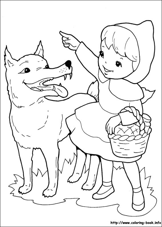 Little Red Riding Hood Coloring Pages On Coloring Book Info
