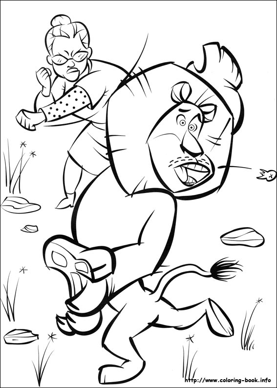 Madagascar 2 coloring picture