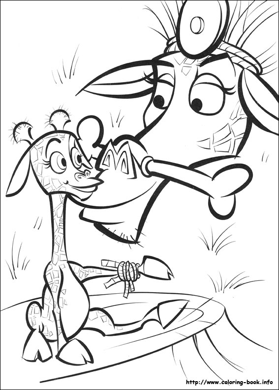 Madagascar 2 coloring picture