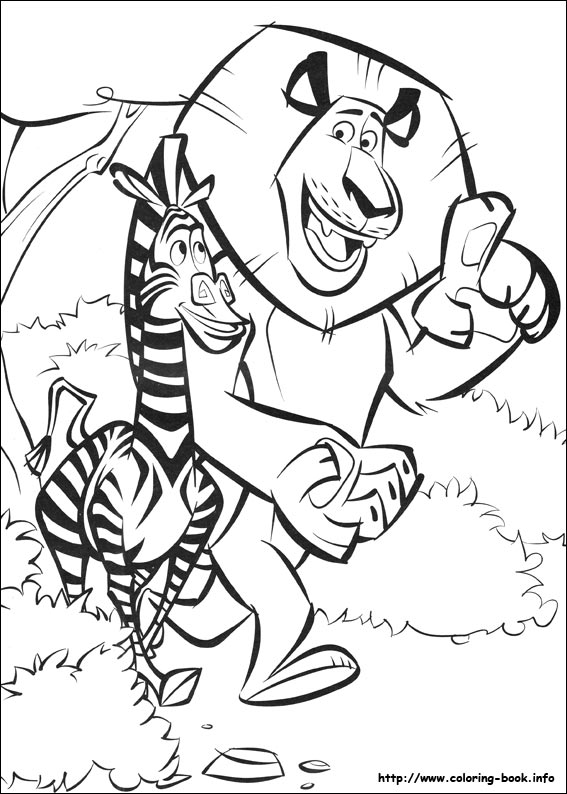 Madagascar 2 coloring picture