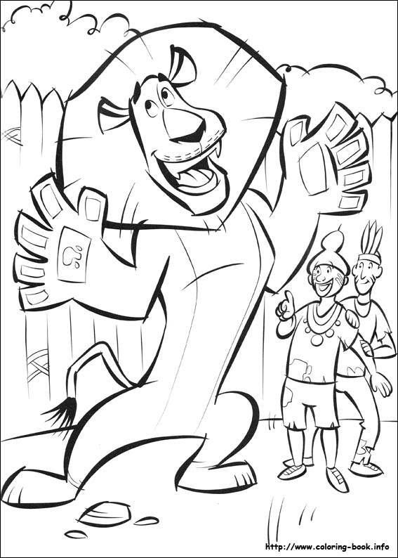 Madagascar 2 coloring picture