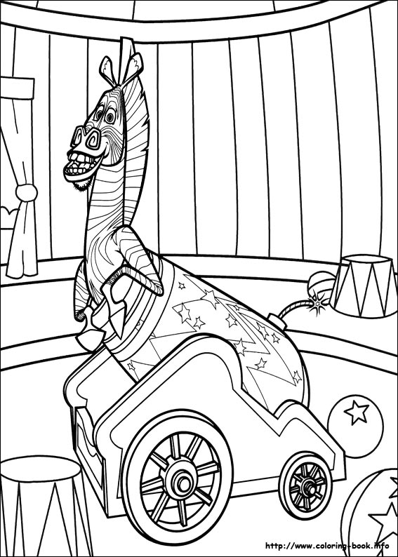 Madagascar 3 coloring picture