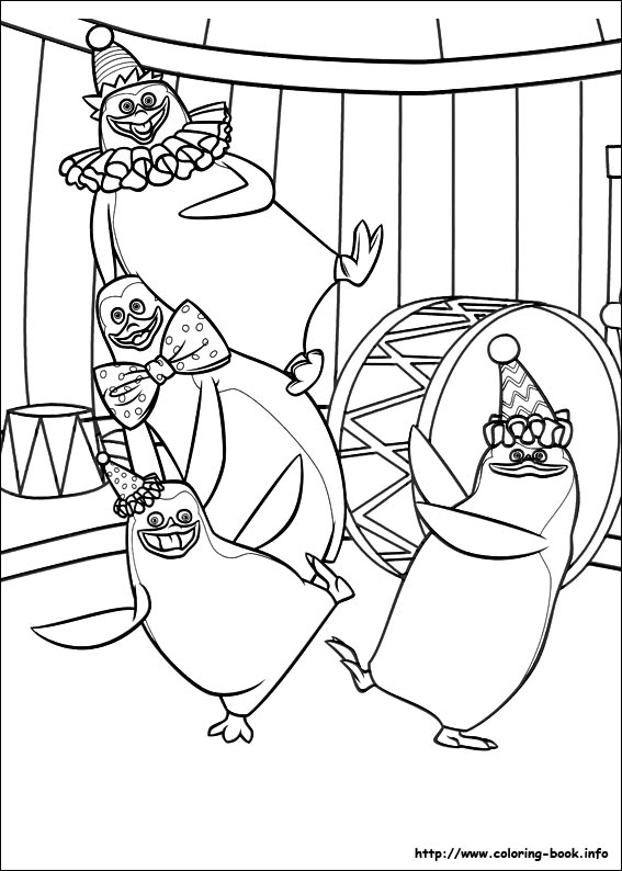 Madagascar 3 coloring picture