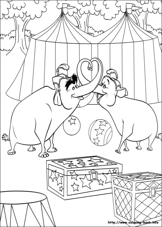 Madagascar 3 coloring picture