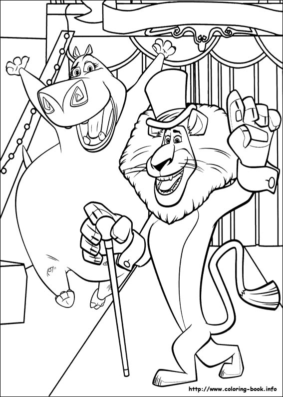 Madagascar 3 coloring picture