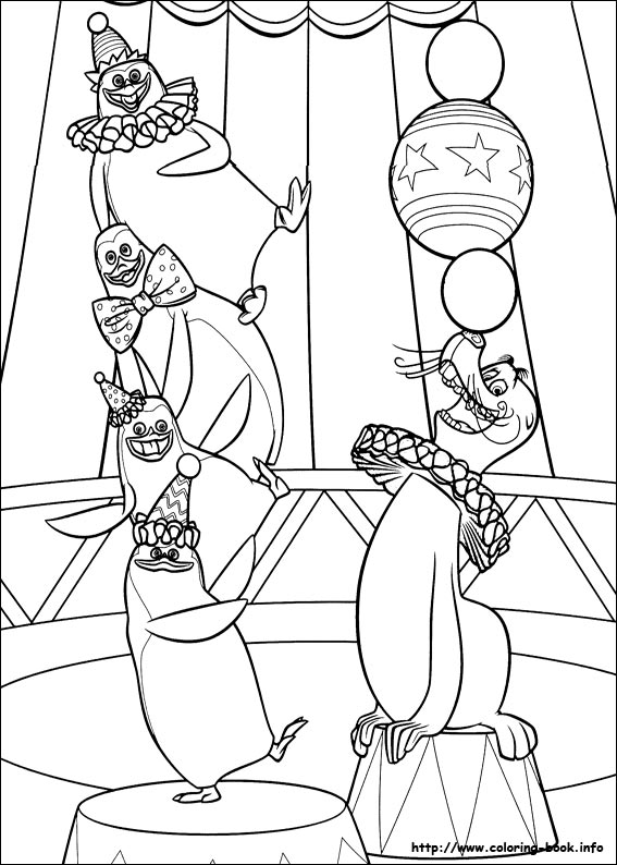 Madagascar 3 coloring picture