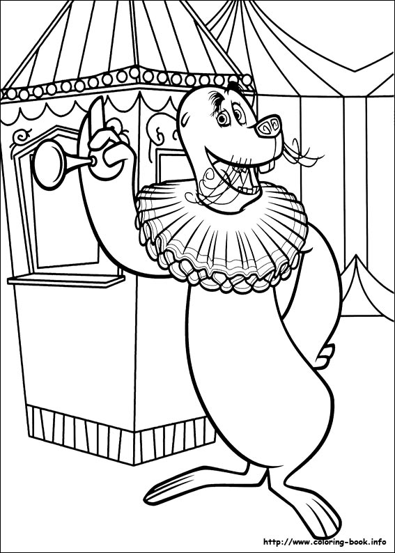 Madagascar 3 coloring picture