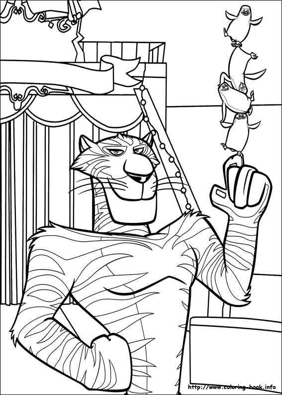 Madagascar 3 coloring picture