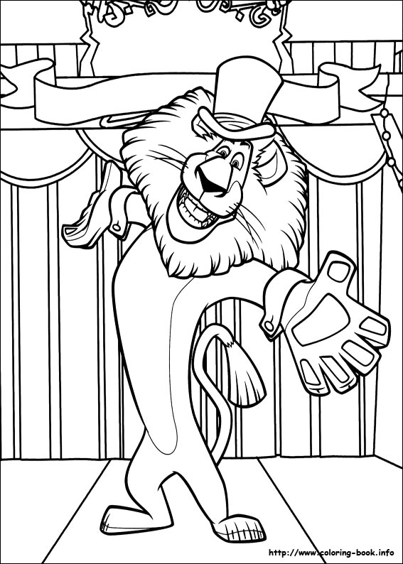 Madagascar 3 coloring picture