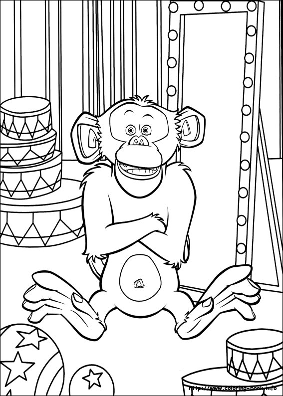 Madagascar 3 coloring picture