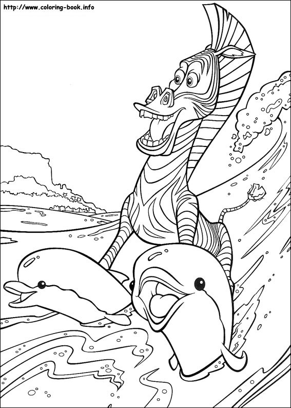 Madagascar coloring picture