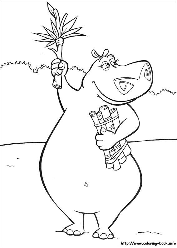 Madagascar coloring picture