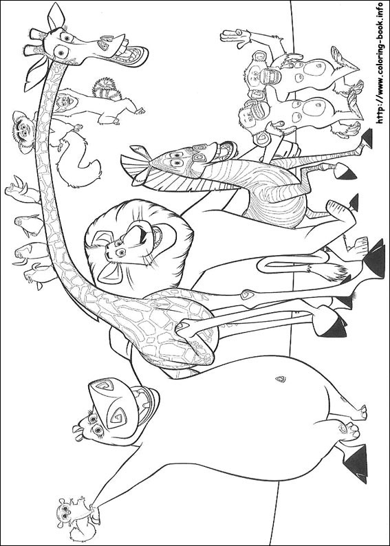 Madagascar coloring picture