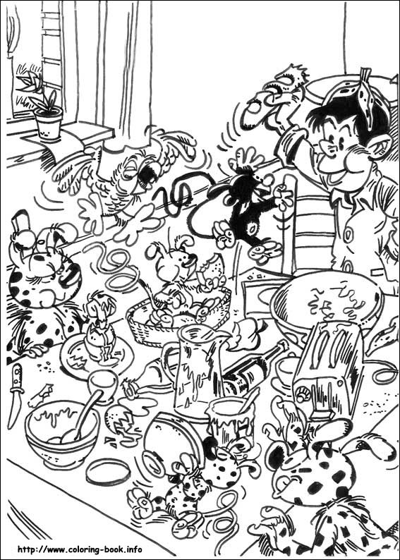 Marsupilami coloring picture